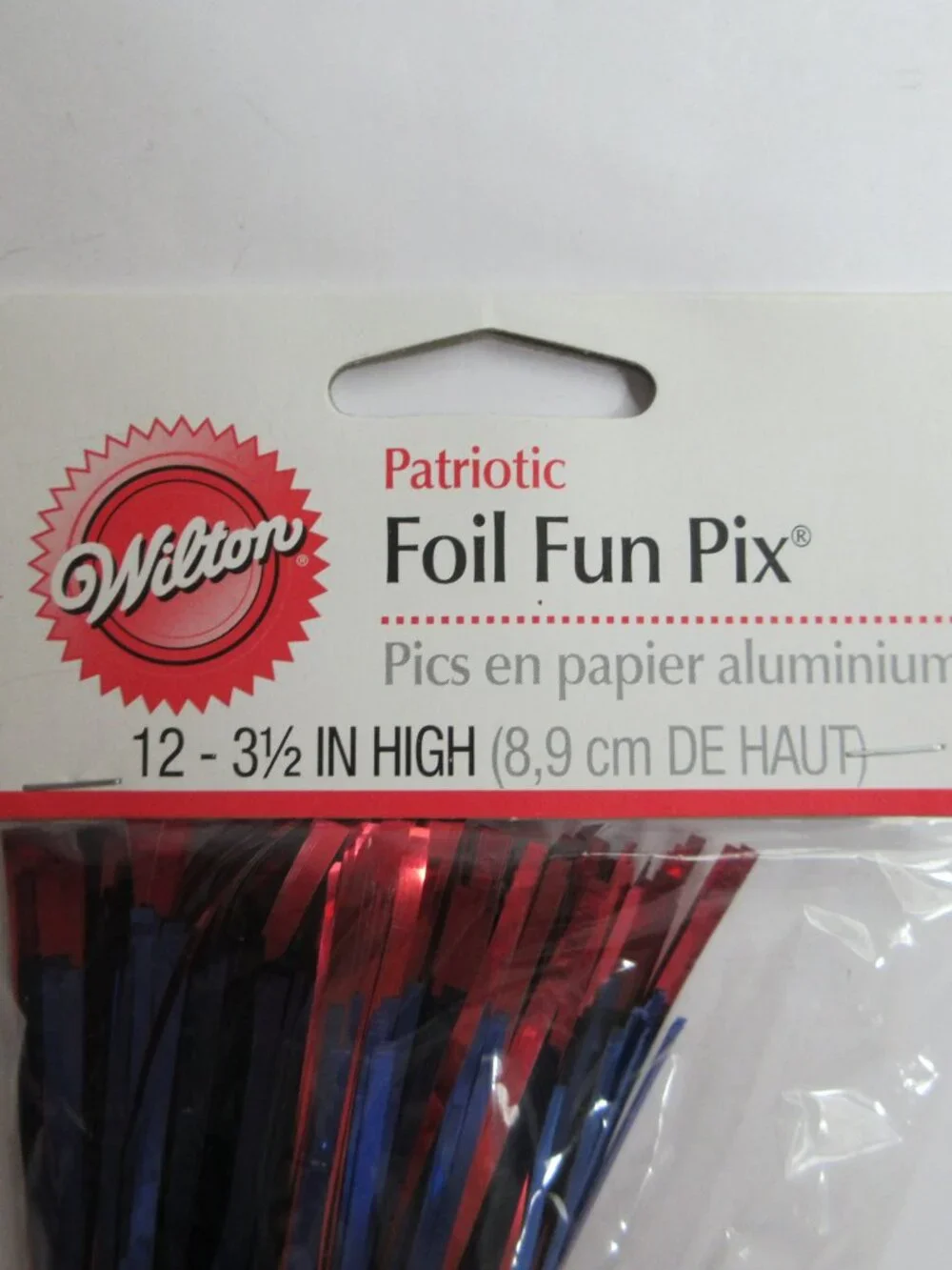 Wilton Patriotic Foil Fun Pix 2 Pkgs NEW 12 ct (24 total) Cake Topper Decoration